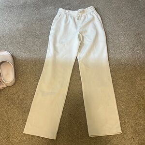 Cute white sweatpants from lululemon size 4!! Wide leg sweat pants